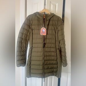 Parajumpers khaki Green lightweight Irene Puffer Jacket NWT M